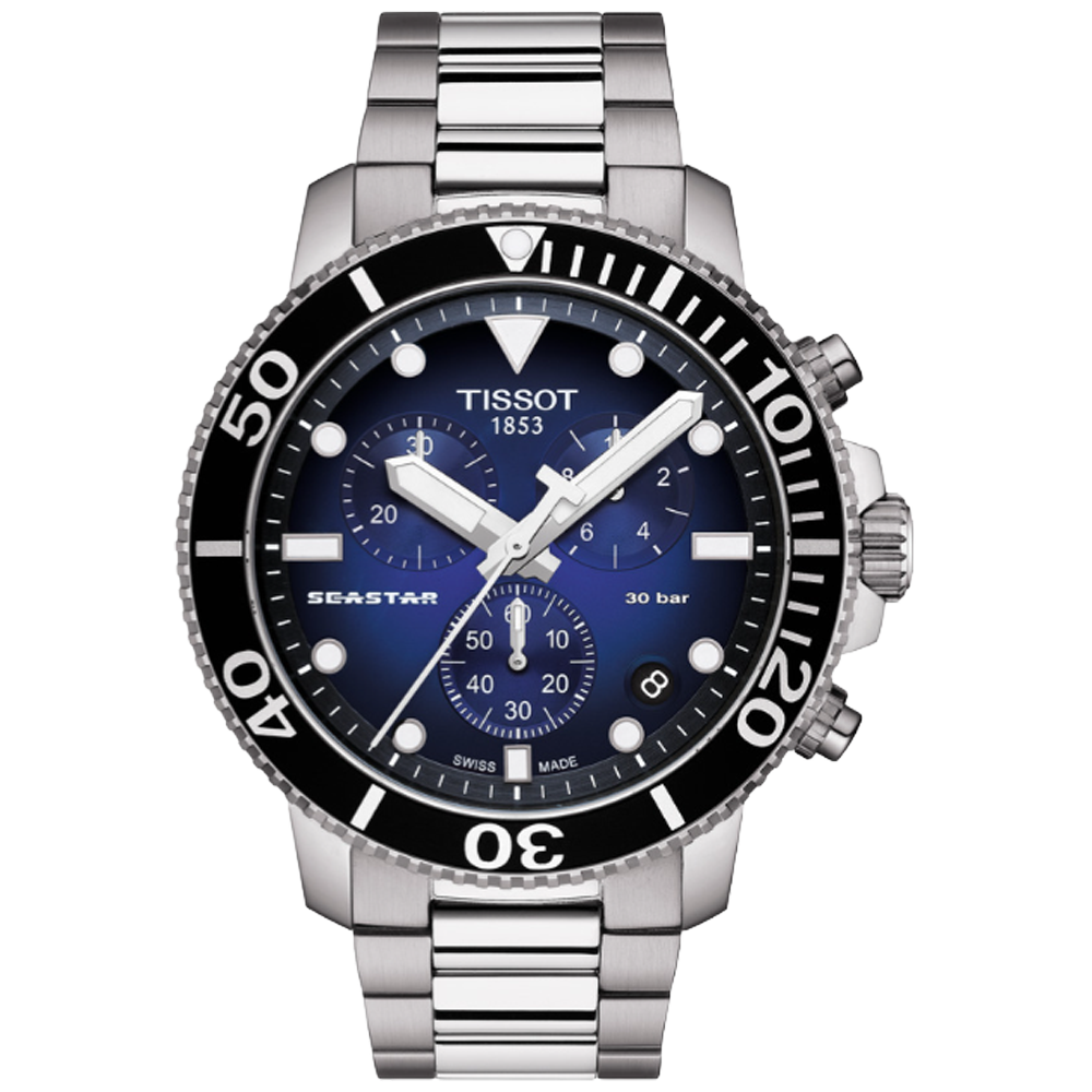 T120.417.11.041.01 Tissot Seastar 1000 Chronograph 45,5 blå