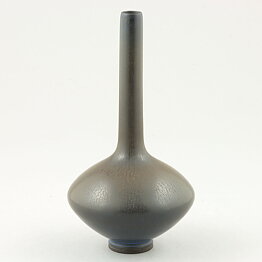 Berndt Friberg (1956) Unique Brown/Blue Haresfur Vase 15 cm