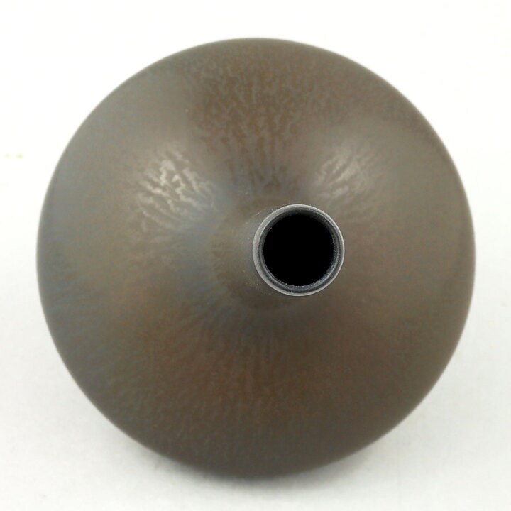 Berndt Friberg (1956) Unique Brown/Blue Haresfur Vase 15 cm