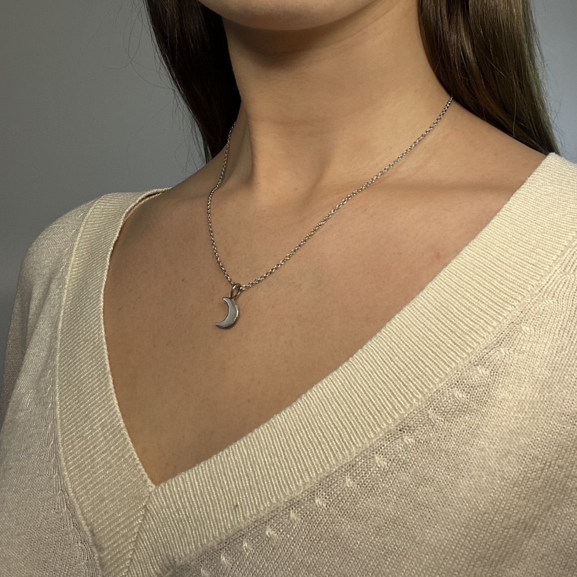 Hänge Älskad måne 12 mm silver - 4