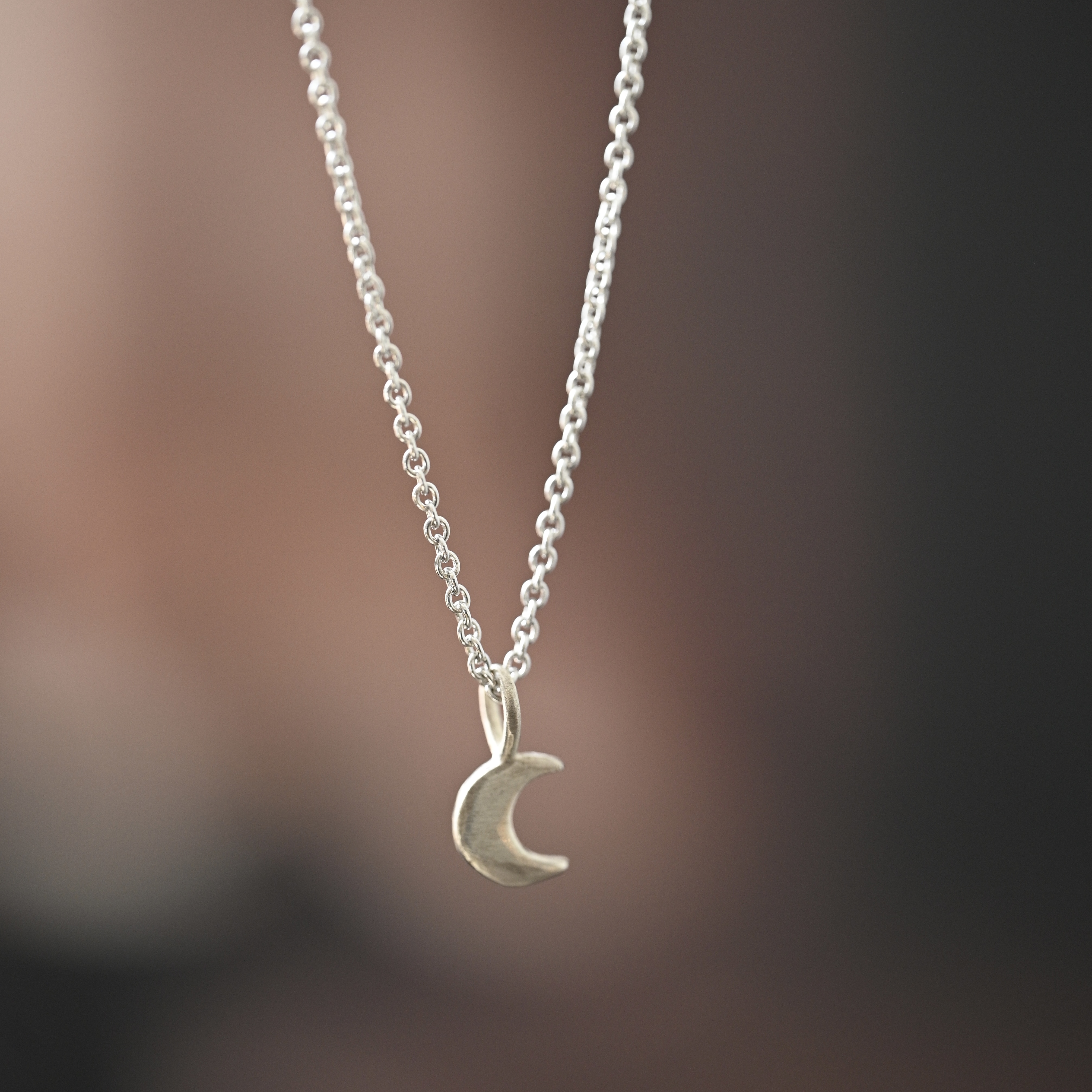 Hänge Älskad måne 12 mm silver