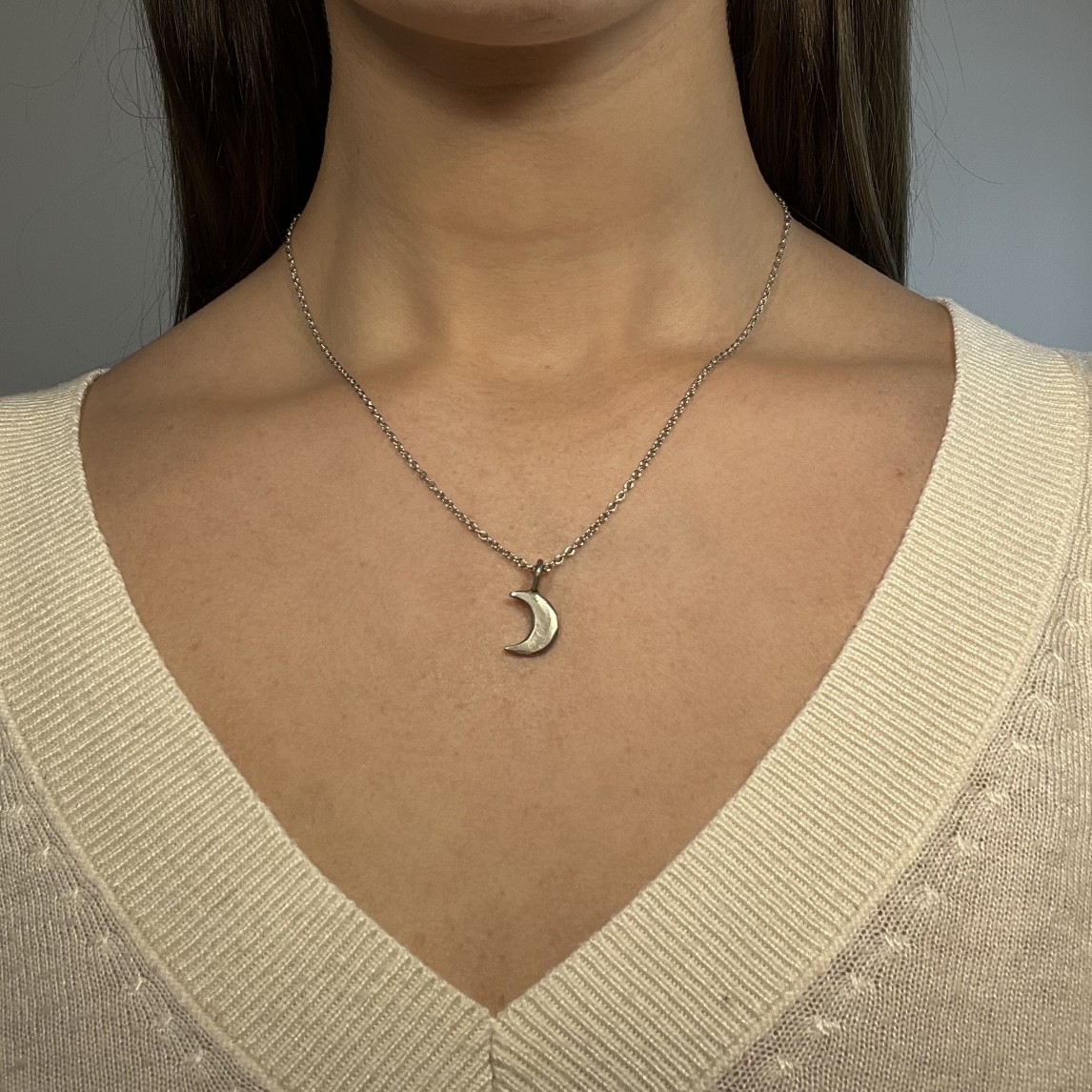 Hänge Älskad måne 12 mm silver - 3