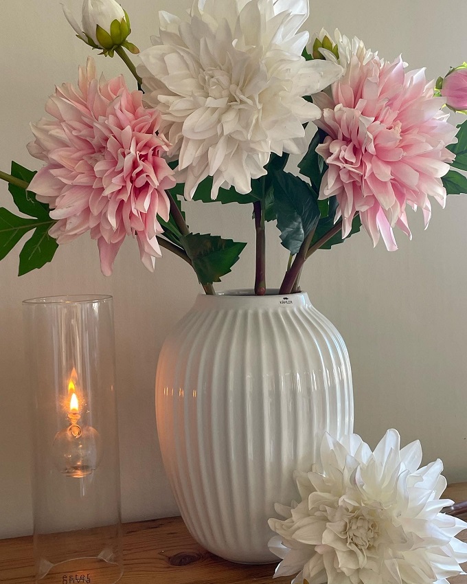 Dahlia - Light Pink - Real Touch - 70 cm - 3