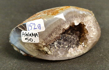 Agat Grotta med Ametistkristaller - AGGMA50