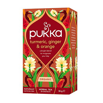 Pukka Turmeric, Ginger & Orange  - Turmeric Active- Te EKO - 20 tepåsar