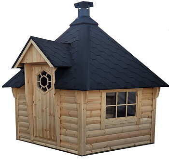GRILLHUS M 9,2M² Halvrund tømmer