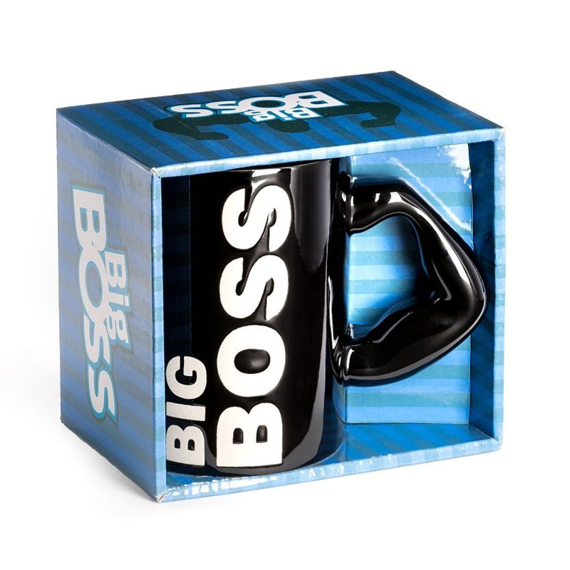 Big Boss Mugg i produktförpackning