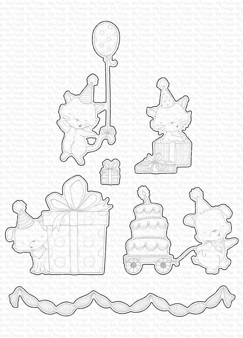 MY FAVORITE THINGS -SY Pawty Time STAMP & DIES SET - 2