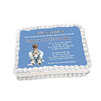 Kakebilde Konfirmasjon gutt 3