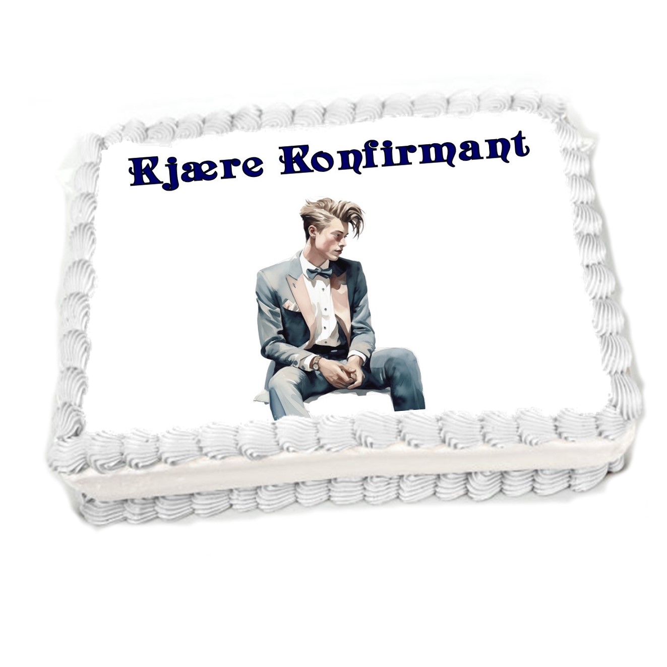 Kakebilde Konfirmasjon gutt 1