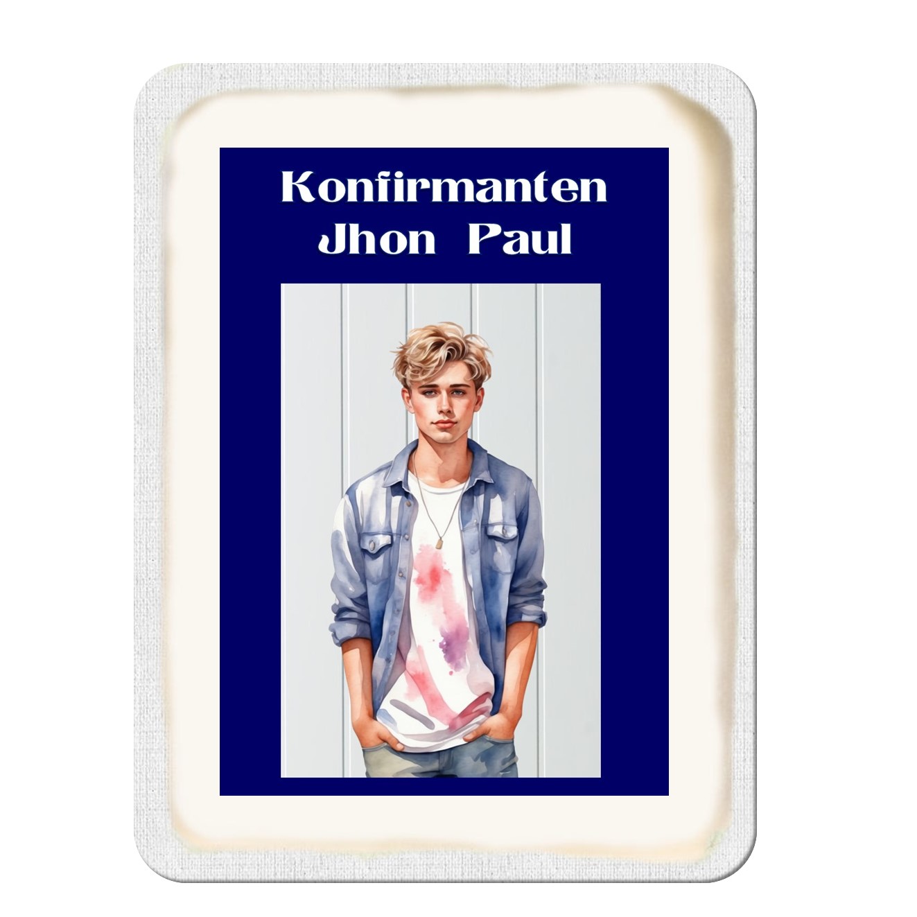 Kakebilde Konfirmasjon gutt 8