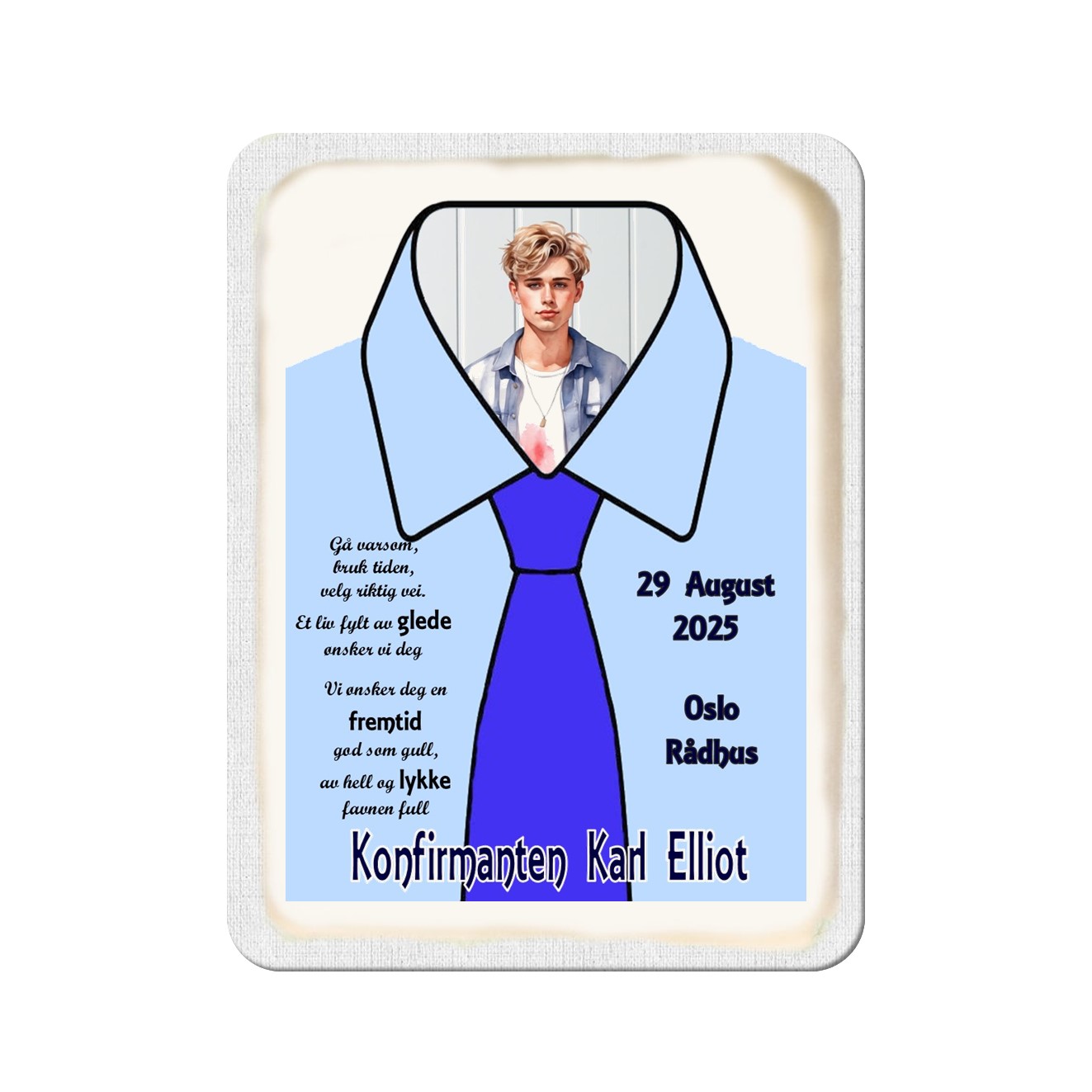 Kakebilde Konfirmasjon 12 gutt