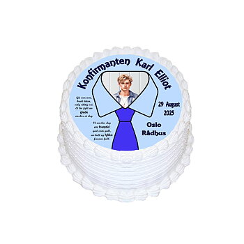 Kakebilde Konfirmasjon 12 R gutt