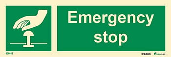 IMO sign "Emergency stop" - IMPA 33.4179