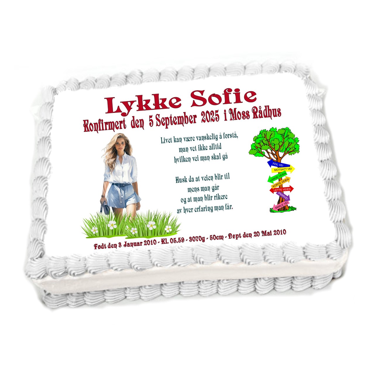 Kakebilde Konfirmasjon pike 16