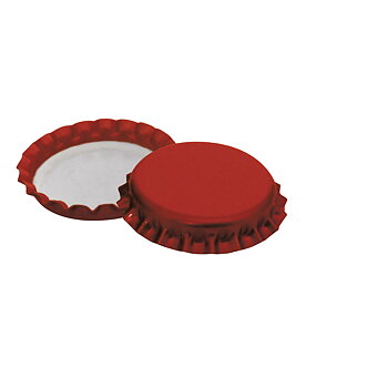 29 mm bottle caps, dark red, 100 pcs