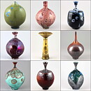 イサク・イサクソン　一点もの！ グリーンの花瓶  2017年  (23cm)