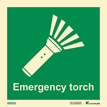 IMO sign "Emergency torch" - IMPA 33.4145
