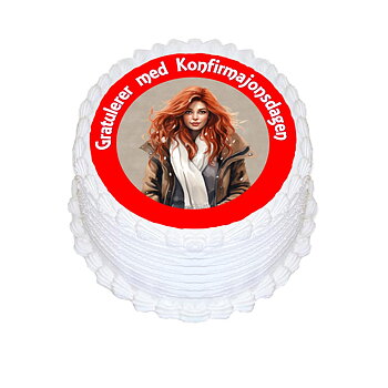 Kakebilde Konfirmasjon Pike 7 R