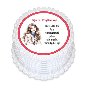 Kakebilde Konfirmasjon pike 1 R