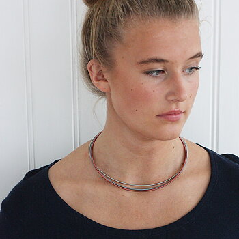 Chains - Spiralled Thread - steel necklace
