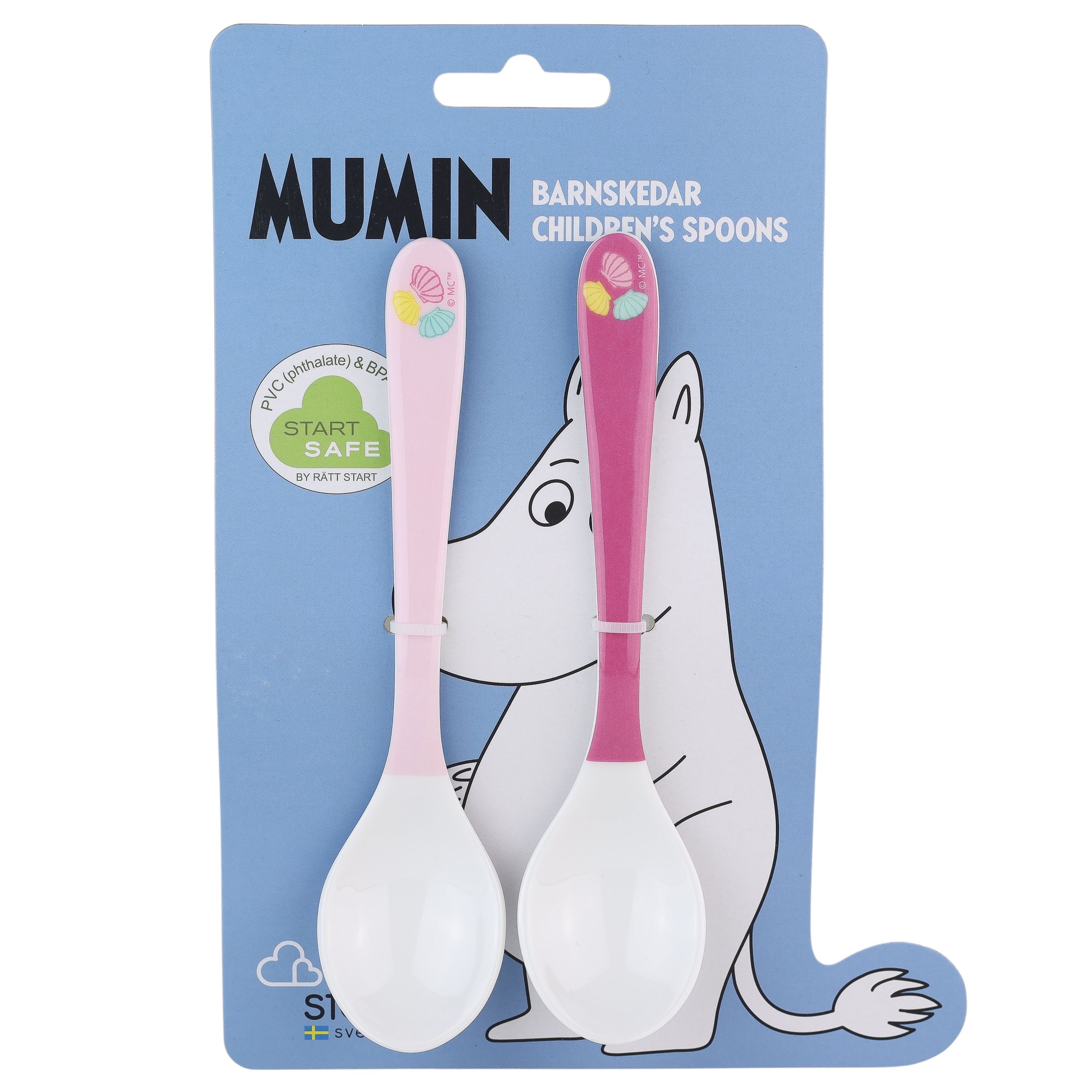 Muminskedar 2-pack - Hav - Rosa
