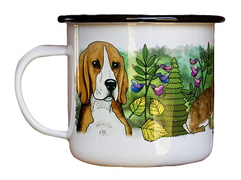 Emaljmugg - Beagle
