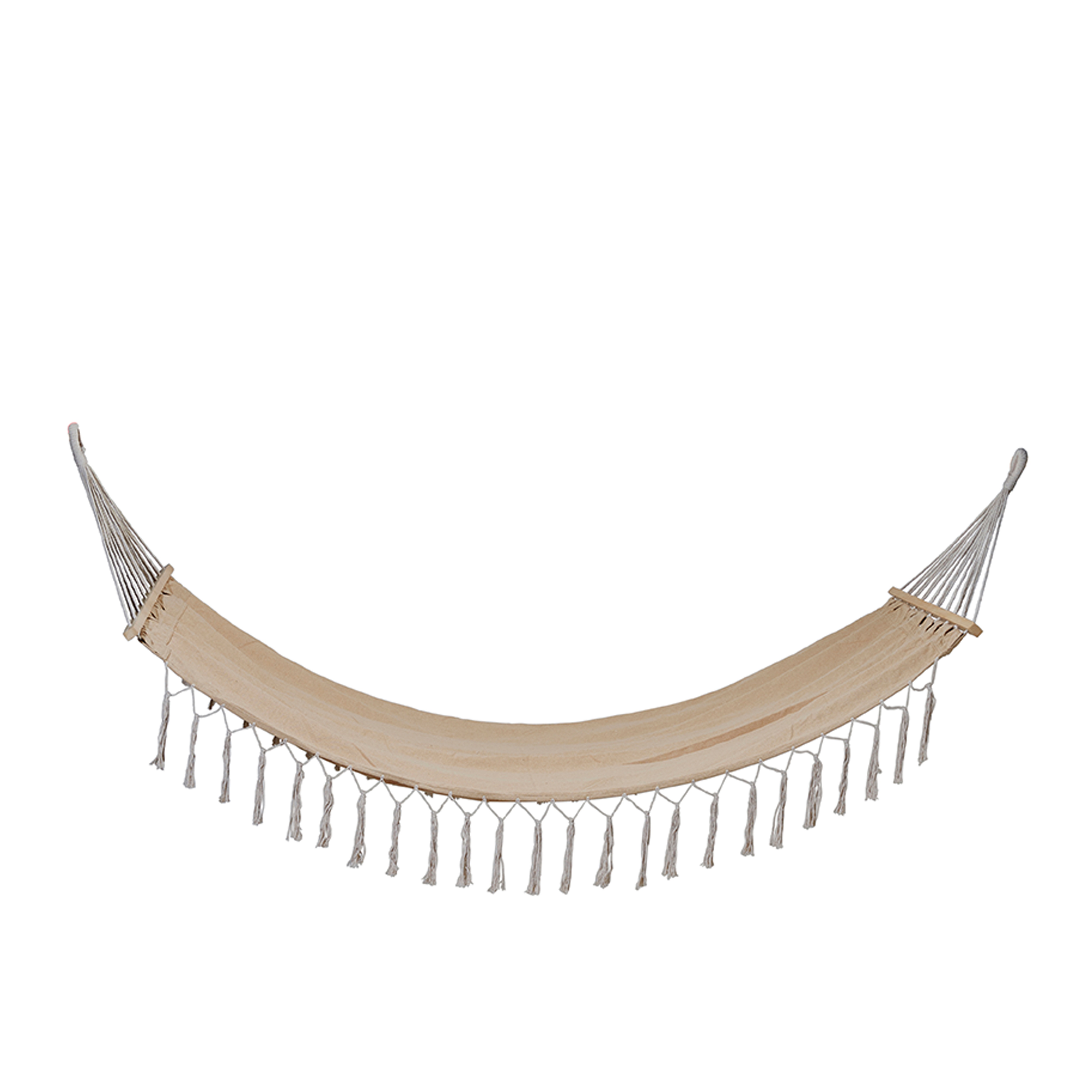 HÄNGMATTA MED FRANSAR - BEIGE - 3