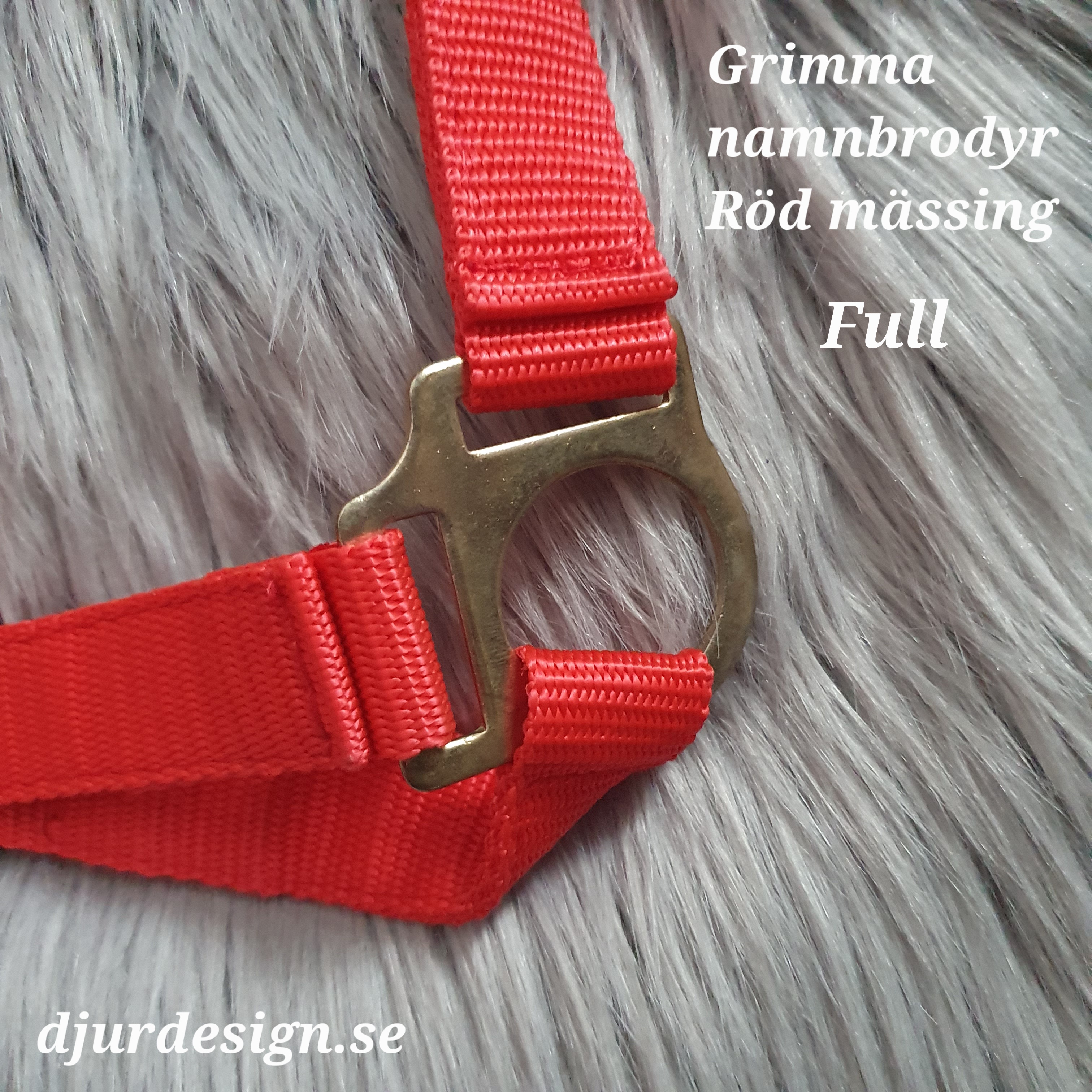 FULL Röd mässing grimma med namn brody A-B 50 cm C-D 34 cm - 7