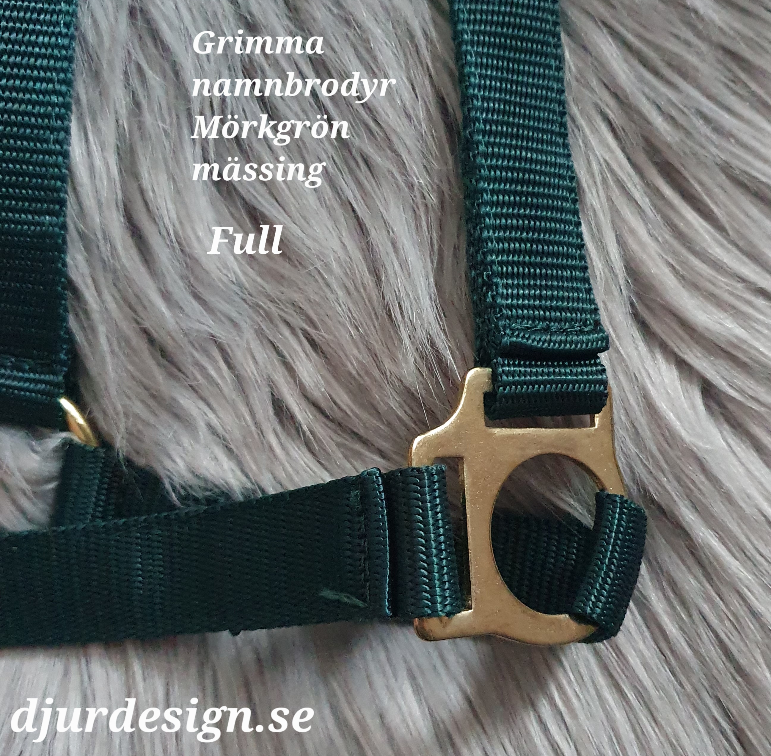 FULL Mörkgrön mässing  med namn / text i brodyr - 6
