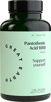 Great Earth Pantothenic Acid, 1000 mg, 90 tabletter