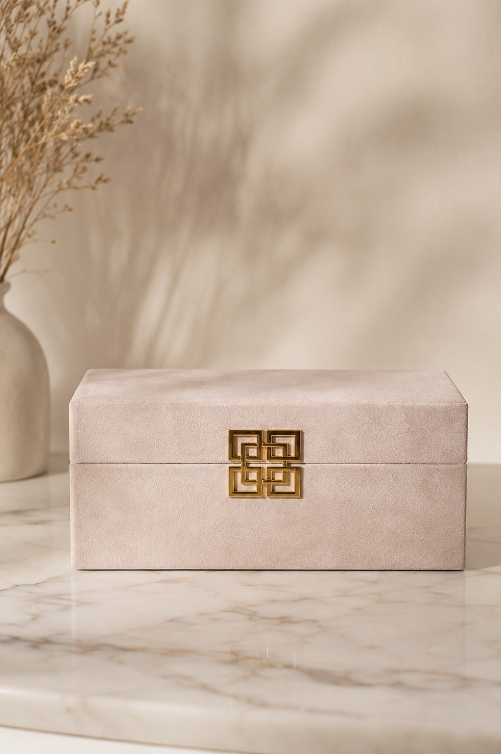 Förvaringsbox Sammet Rosa 27x14 cm - 2