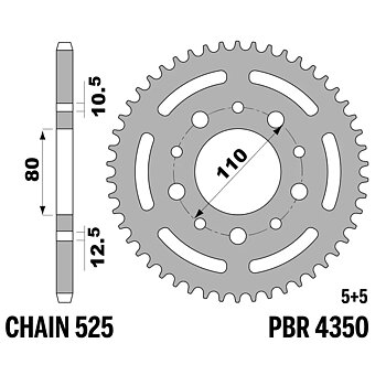 Rear Sprocket Steel CRF 1000/1100 Africa Twin