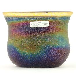 Bertil Vallien (Volcano 1981) Swelling Bowl with Oily Decor 12/9 cm