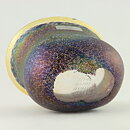 Bertil Vallien (Volcano 1981) Swelling Bowl with Oily Decor 12/9 cm