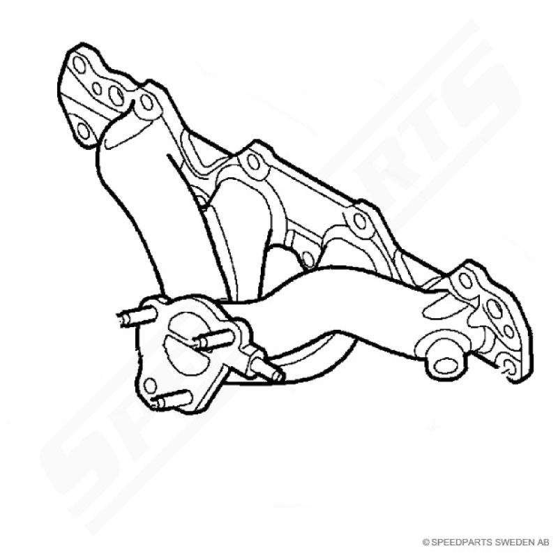 Exhaust manifold 9-3 04-12 B207