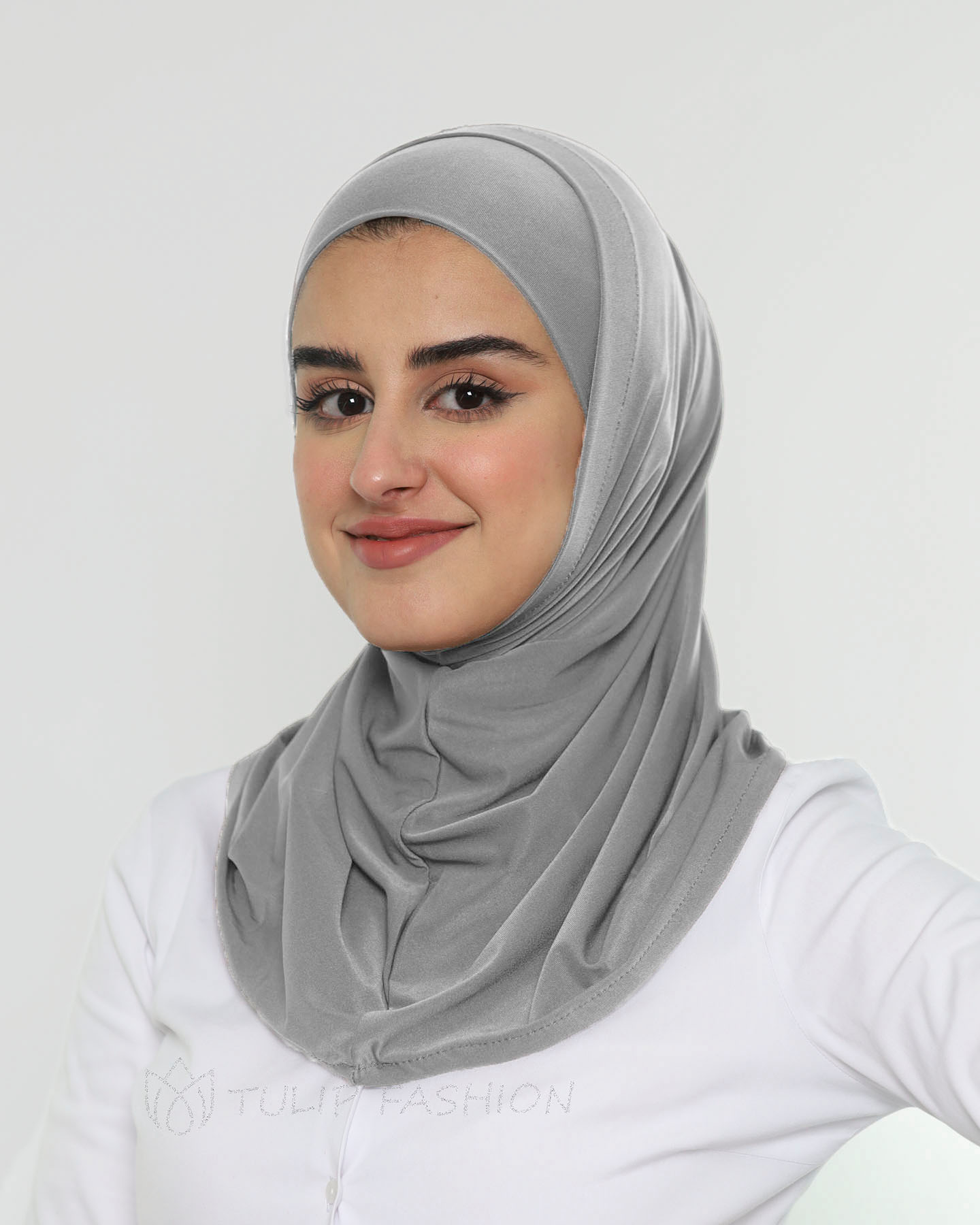 Hijab Al Amira Lycra - Medium Gray