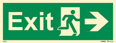 Direction sign "Exit right (with arrow)" - IMPA 33.4405