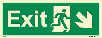 Direction sign "Exit right, down (with arrow)" - IMPA 33.4407