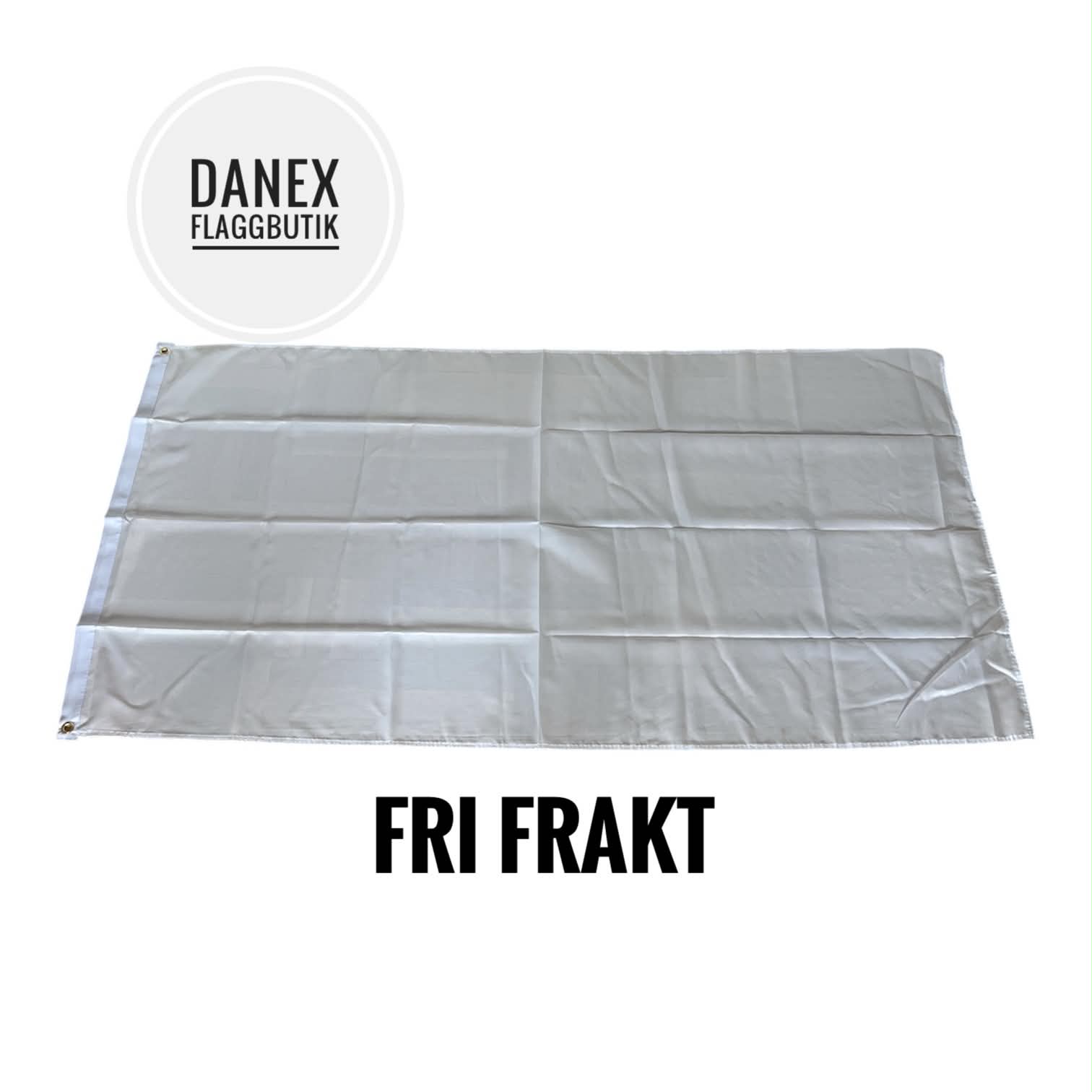 Enfärgad flagga vit - 90x150 cm 