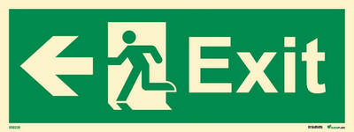 Direction sign "Exit left (with arrow)" - IMPA 33.4404