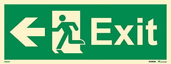 Direction sign "Exit left (with arrow)" - IMPA 33.4404