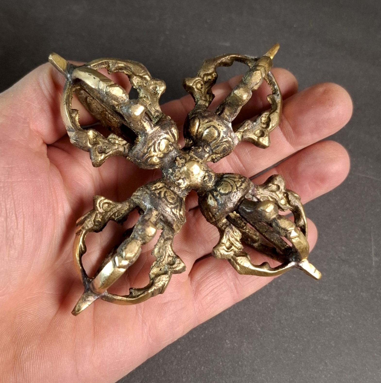 Dubbel Dorje (Vajra) i Mässing - 2