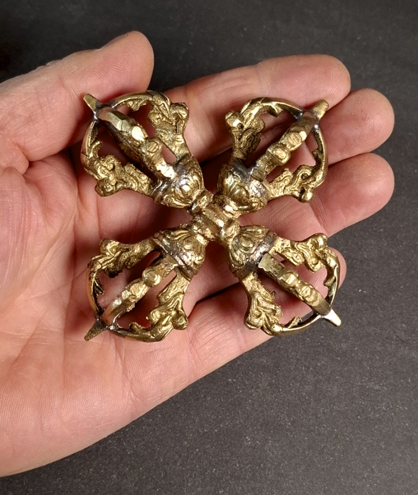 Dubbel Dorje (Vajra) i Mässing - 3