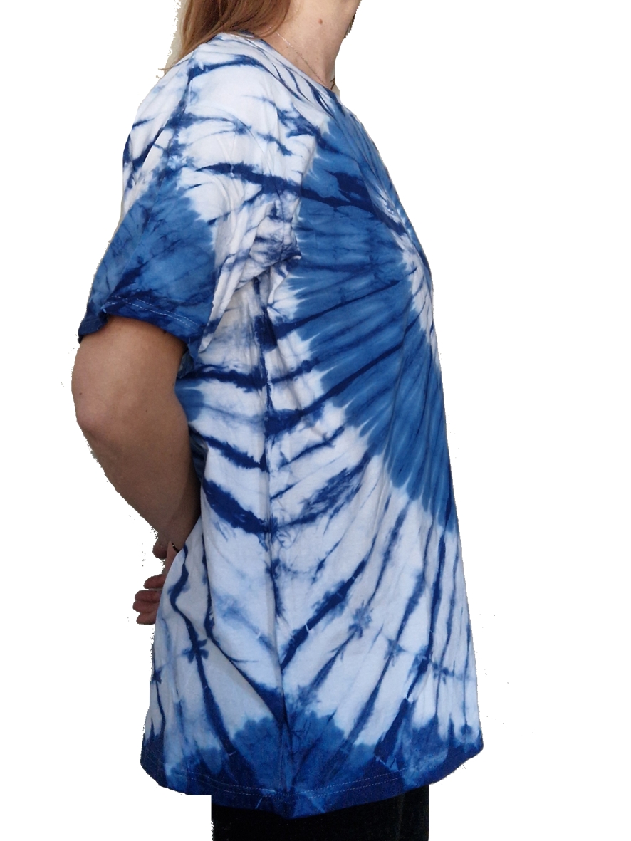 Batik/Tie dye T-shirt - Blå/Vit mix - 2