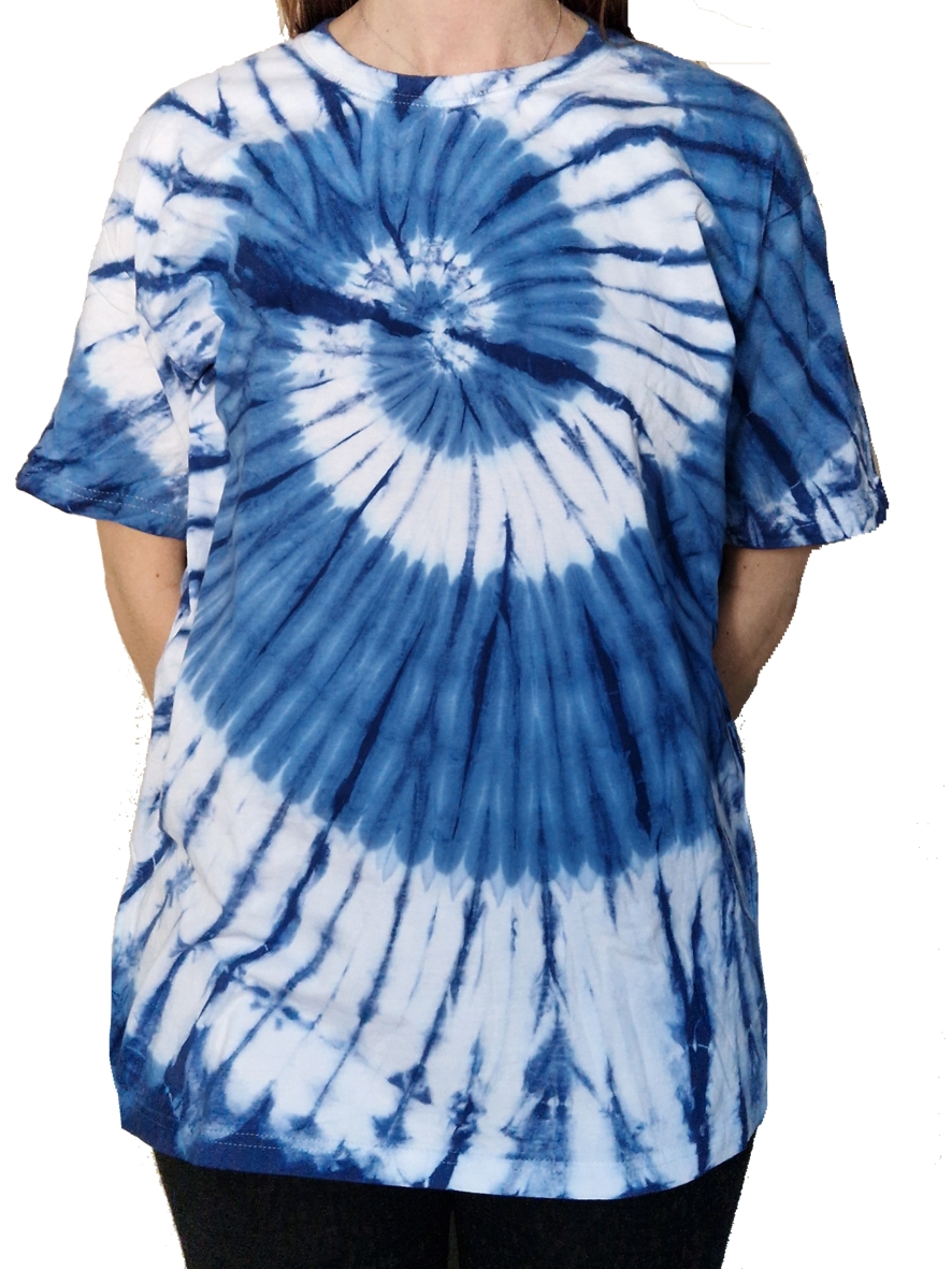 Batik/Tie dye T-shirt - Blå/Vit mix