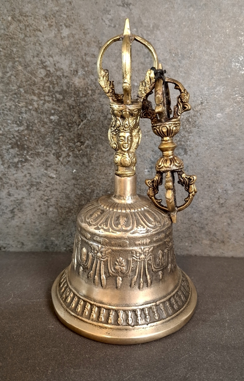  Tibetanska Klocka med Dorje - 18cm