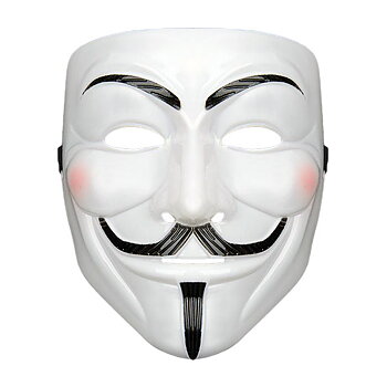V för Vendetta mask guy fawkes vit