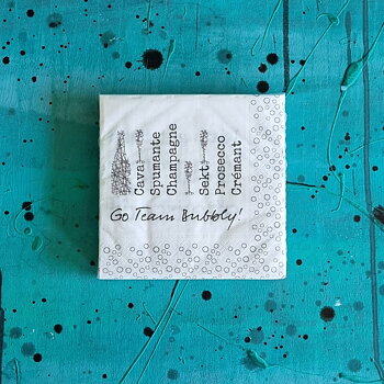 paper napkins PARTY/TEAM BUBBLY