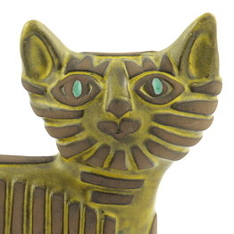 ドロシー・クラフ  黄色い猫のオブジェ  (20/16cm)   1969年